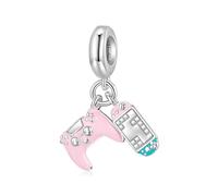Basketball Charm 925 Sterling Silver Volleyball Bead Sport Football Family Birthstone Letter Christmas Pendant for Pandora Charm Bracelet (E)