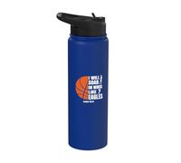 Basketball Christian Soar On Wings Like Eagles Religious Stainless Steel Insulated Water Bottle