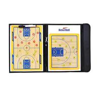 Basketball Clipboard for Coaches, Basketball Coaching Board, with Water-Based Pen and Magnetic Chess Pieces, Folding Design, for Teaching