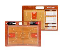 Basketball Clipboard for Coaches, Basketball Dry Erase Board, with 2 Markers and Magnetic Chess Pieces, Handheld Design, for Daily Training