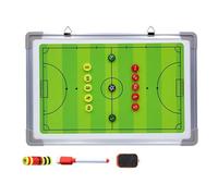 Basketball Clipboard for Coaches, Magnetic Baseball Lineup Board, with Magnetic Chess Pieces and Whiteboard Markers, for Daily Training(Soccer)