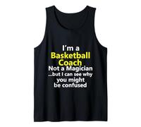 Basketball Coach Coaching Dad School Team Trainer Skill Job Tank Top
