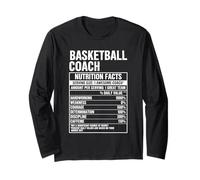Basketball Coach Nutrition Facts Long Sleeve T-Shirt