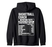 Basketball Coach Nutrition Facts Zip Hoodie
