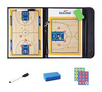 Basketball Coaches Clipboard, Double-Side Tactical Basketball Coaching Clip Whiteboard, with Marker Pen, Light and Portable, for Training