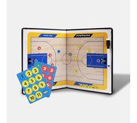 Basketball Coaching Board, Basketball Board Tactic Board, Training Equipment, with Magnetic Chess Pieces, Sturdy Material, Light and Portable(Basketball-A)