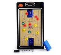 Basketball Coaching Board, Basketball Clipboard for Coaches, with Marker and Eraser, Double-Sided Use, Clear Printing, Suitable for Sports Training