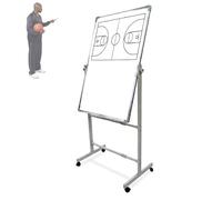 Basketball Coaching Board, Double-Sided Dry Erase Clipboard with Adjustable Stand, 100 x 70cm, Ideal for Daily Training and Tactical Deployment