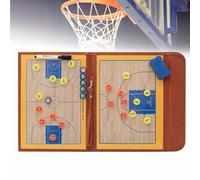 Basketball Coaching Board, Dry Erase Magnetic Clipboard, PU Leather + Magnetic Panel Foldable Design, for Training and Game Analysis