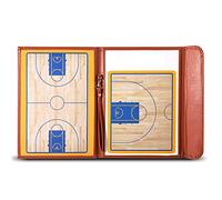 Basketball Coaching Board with Magnets, Pen & Eraser for Game Strategy | Basketball-textured PU cover with full and half court layouts, plus a portable kit for sideline coaching