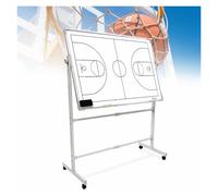 Basketball Coaching Board with Sliding Wheel Bracket, Basketball Dry Erase Board for Coaches with Magnetic Markers and Eraser for Basketball, Soccer, and Volleyball Coaches