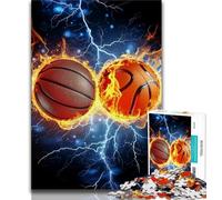 Basketball Collision 1000 Piece Jigsaw Puzzle for Adults Teens,Learning Educational Toys Family Games Birthday Present,Gifts 50x75cm