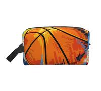 Basketball Colorful Sketch Enjoyment PrintedMakeup Trave Bag for Women,Cosmetic Large Capacity Organizer