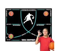 Basketball Control Mat - Consistent Performance Mat, Non-Slip Rubber Quiet | Basketball Dribble Trainer for Players Professionals Kids Boys Athletes Youth Home Dorm Apartment Living Room