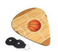 Basketball Court Backboard Guitar Picks 6-Pack - Pick Set (0.46mm / 0.71mm / 0.96mm) Suitable For Guitar And Ukulele Playing