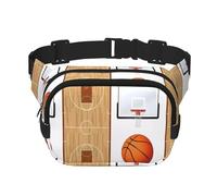 Basketball Court Backboard Unisex Adjustable Waist Square Double Layer Waist Pack for Outdoor Activities Travelling Running Hiking