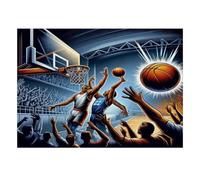 Basketball Court Crowd 1000 Piece Mini Jigsaw Puzzle For Adults Challenge | 52x38cm Cardboard Puzzle Lovers Brain Training Puzzle Game Gathering Gift Living Room Decor