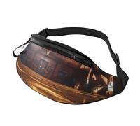 Basketball court Fanny Pack for Men Women, Waterproof Sports Waist Bag Fashion Belt Bag Crossbody Bags Hip Bum Bag with Adjustable Strap Large Sling Bag Purse for Travel Hiking