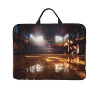 Basketball Court Laptop Case Sleeve 14 inch Shockproof Protective Notebook Case Travel Laptop Bag with Handle Waterproof Computer Cover Briefcase Handbags for Men Women