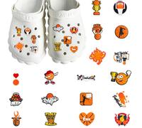Basketball Croc Charms - 18PCS Croc Charms, Funny Croc Charms, DIY Croc Accessories, Cute Cartoon Basketball Shoe Clips, Shoe Charms for Croc Charms, Cartoon PVC Shoe Charms Decoration for Boys Girls
