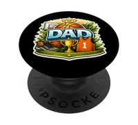 Basketball Dad Son Daughter Ball Player Father's Day Papa PopSockets Adhesive PopGrip