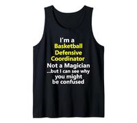 Basketball Defensive Coordinator Team Coach Coaching Job Tank Top