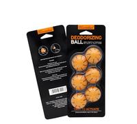 Basketball Deodorizer Balls - Car, Fridge, Shoe Cabinet Air Freshener, Long-Lasting Odor Eliminator with Activated Charcoal & Essential Oils, Sports-Themed Home & Car Decor (6 Pack)