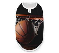 Basketball Dog Shirt Quick Dry Breathable Pet T-Shirt Soft Stretchy Sleeveless Vest Dog Apparel S