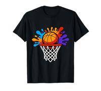 Basketball Dunk Splash Hoop Motion Graphic Design T-Shirt