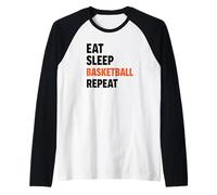 Basketball Eat Sleep Play Repeat Athlete Mindset Raglan Baseball Tee