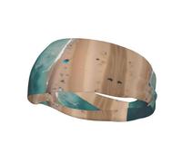 Basketball Elastic Headband, Aerial View of The Beach Unisex Sports Headband, Sports Running Cycling Yoga Fitness Sweat-Absorbent Band,