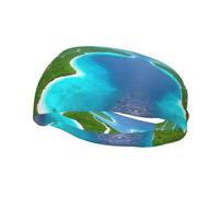 Basketball Elastic Headband, an Island in The Ocean Unisex Sports Headband, Sports Running Cycling Yoga Fitness Sweat-Absorbent Band,