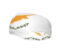 Basketball Elastic Headband, Flag of Cyprus Unisex Sports Headband, Sports Running Cycling Yoga Fitness Sweat-Absorbent Band,