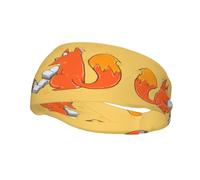 Basketball Elastic Headband, Sunflower Seeds and Foxes Unisex Sports Headband, Sports Running Cycling Yoga Fitness Sweat-Absorbent Band,