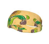 Basketball Elastic Headband, Sunflower Seeds and Sunflowers Unisex Sports Headband, Sports Running Cycling Yoga Fitness Sweat-Absorbent Band,