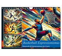 Basketball Expressionism - Artful AI interpretations of the court UK-Version (Wall Calendar 2026 DIN A4 Landscape), CALVENDO 12 Month Wall Calendar