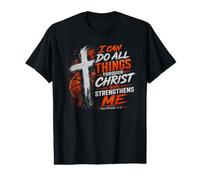 Basketball Faith I Can Do All Things Through Christ Value Graphic T-Shirt