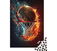 Basketball Fire Explosion 1000 Piece Thickened Jigsaw Puzzle Grown-Ups Easy Store Relaxation Hobby Engaging Brain Teaser 52x38cm/1000pcs
