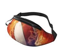 Basketball Flames and Waterdrops Fanny Pack for Men Women, Fashion Festival Fanny Pack, Travel Sport Walking Waist Bag