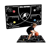 Basketball Foot Pedal Training Mat - Non-Slip Training Mat Sports, Step Exercise Mat Large Size, Low Noise Basketball Handle Training System Mat for Dribbling Training at Home