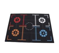 Basketball Footstep Training Mat, Non Slip Silent Dribble Basketball Training Blanket, Thickened 3mm Rubber Mat with Point Reminders for Home Indoor Practice, 33.1x47.3in