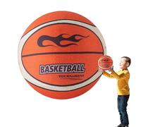 Basketball for Quiet Homes - Silent Basketball | Grooved Airless Indoor for Quiet Dribbling and Indoor Training, Outdoor Brown Rubber, for Dribbling in Us
