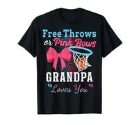 Basketball Free Throws Or Pink Bows Grandpa Loves You T-Shirt
