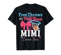 Basketball Free Throws Or Pink Bows Mimi Loves You T-Shirt