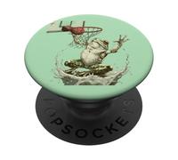 Basketball Frog Artwork Slam Dunk Splash Basketball Lover PopSockets Adhesive PopGrip