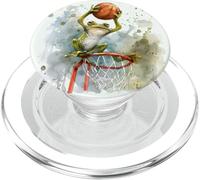 Basketball Frog Toad Basketball Lover Watercolor Artwork PopSockets PopGrip for MagSafe