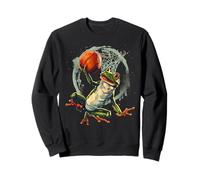 Basketball Frog Toad Slam Dunk Artwork Basketball Hoop Sweatshirt
