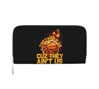 Basketball Ghetto Sport They Hate Us Cuz They Ain't Us PU Leather Wallet for Women Men Credit Card Wallet Long Clutch Purse Around Zipper Wallets