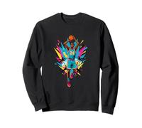 BASKETBALL HAPPY 24 JUMPSHOT IN BRIGHT SUMMER COLORS COMIC Sweatshirt