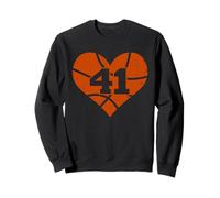 Basketball Heart Number 41 Jersey Sports Fan 41st Birthday Sweatshirt